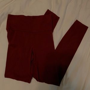 charlotte russe maroon cloth leggings